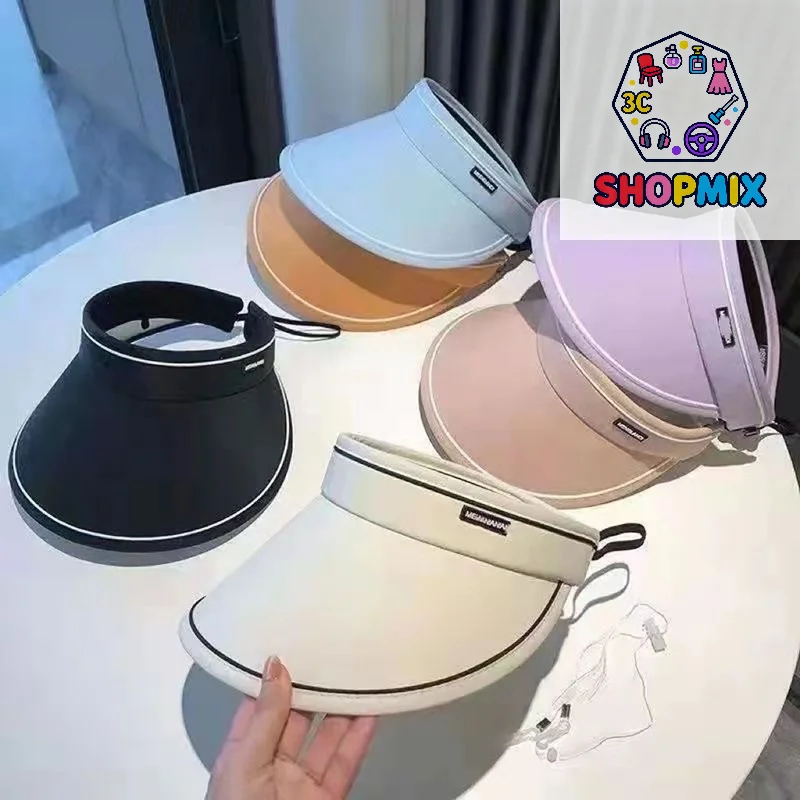 جديد إمرأة نشمر الشمس قناع واسعة قبعة لها حواف الصيف طوي Packable الأشعة فوق البنفسجية حماية فارغة قبعة ذيل حصان للشاطئ السفر بونيه #1