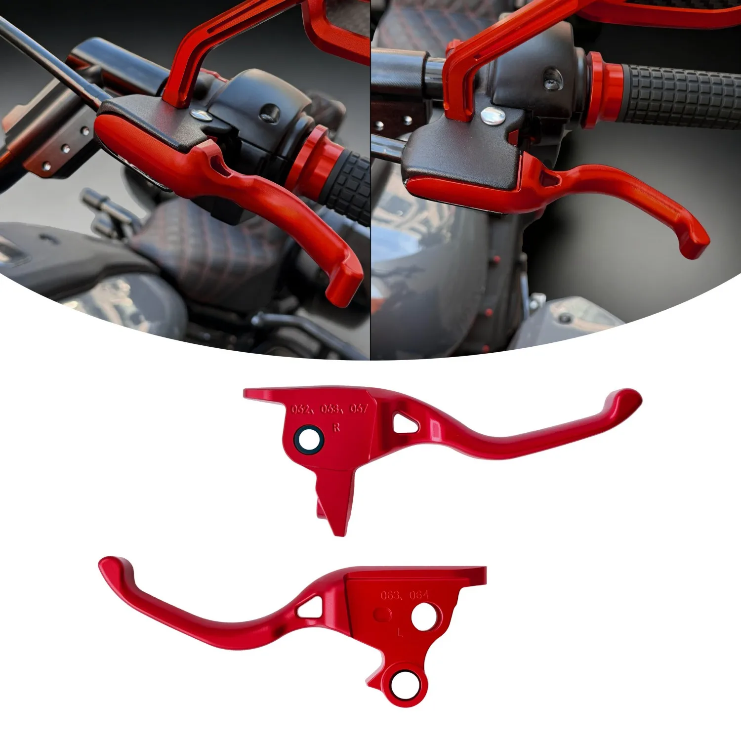 Performance CNC Aluminum 3 Finger Brake&Clutch Lever for Harley Touring 2008-2013 2021-2023 Motorcycle Accessories