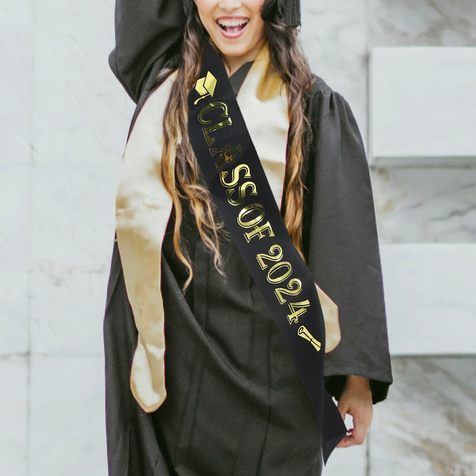 4 buah sabuk upacara wisuda dekorasi pesta selempang halus untuk pernikahan Satin sarjana perlengkapan kelulusan wanita pengantin
