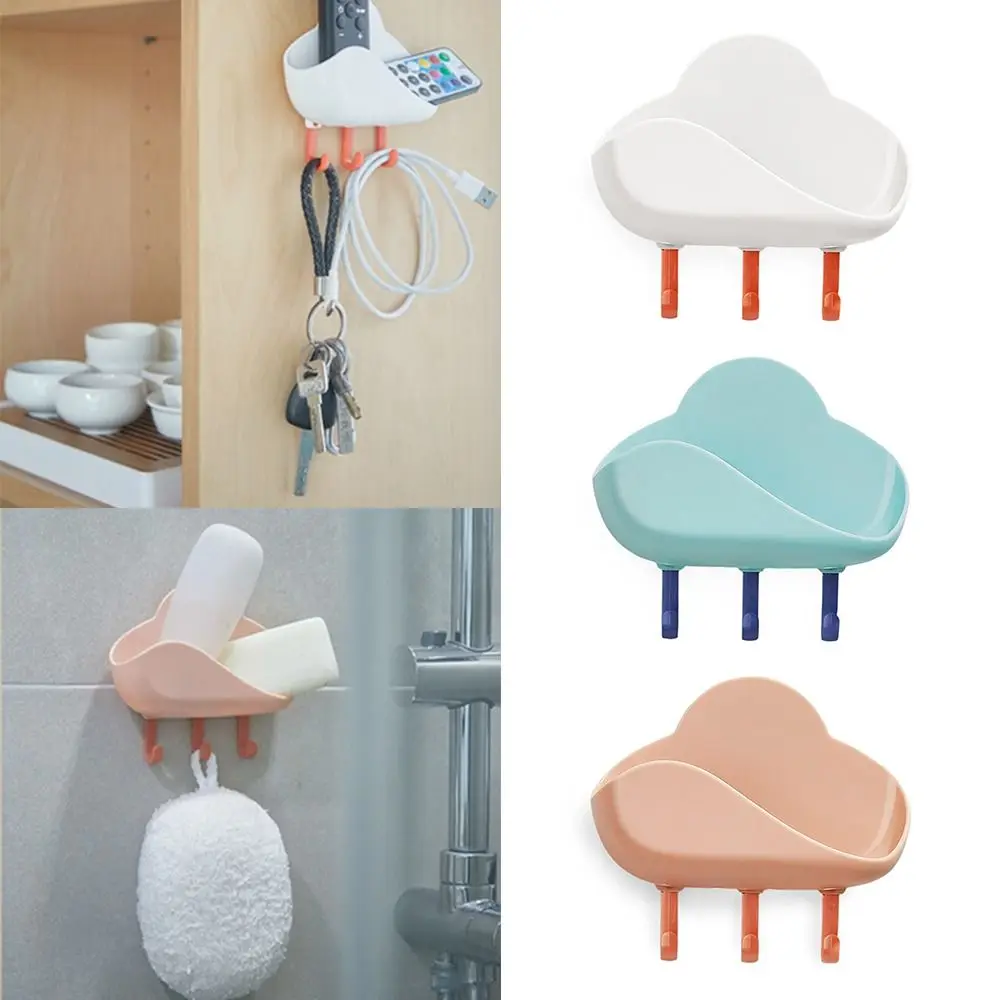 Wall Hanging Soap Dish High Quality Strong Viscose Cloud Hook Soap Stand Free Punch Soap Holder Kitchen