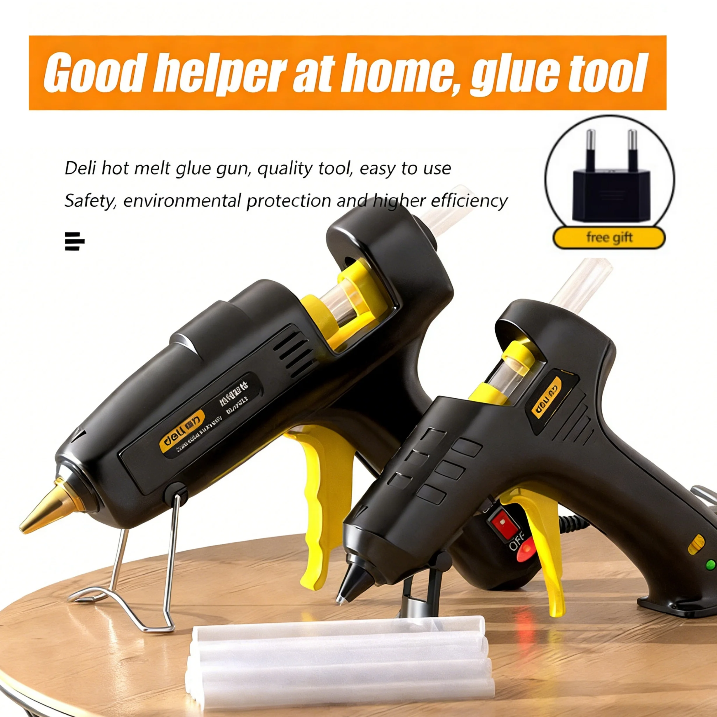 

Mini Hot Melt Glue Gun with 7MM/10MM Transparent Glue Stick Household Small Glue Gun Electric Repair Handmade DIY Gift Tools