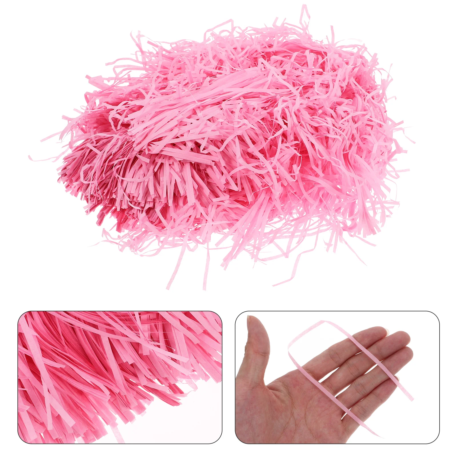 

Raffia Basket Filler Paper Shred Shredded Confetti Tissue Pink Baskets Crinkle Cut