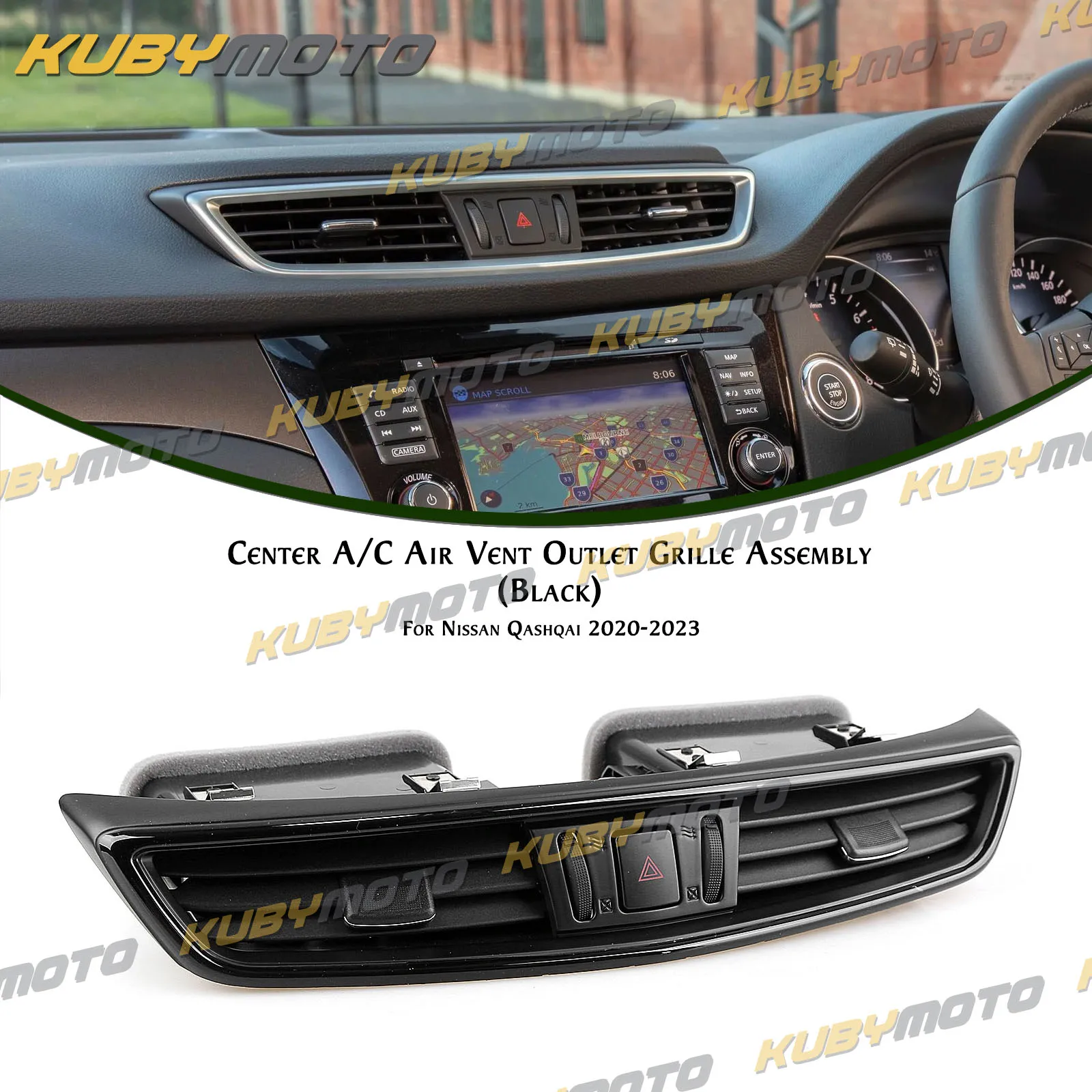 

Inner Dashboard Center Console Air Conditioning Vent Outlet Grille Grill Assembly For Nissan Qashqai 2020-2023