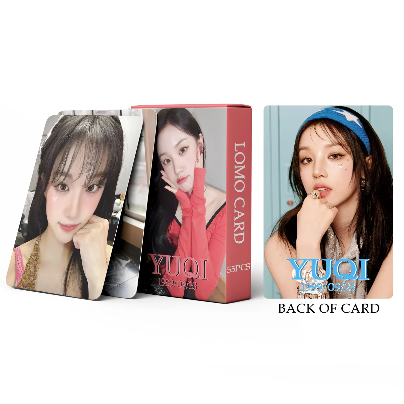 55Pcs/Set Kpop (G)I-DLE YUQI World Tour Photocards Double Sides Dance Stage Selfie Lomo Cards Ins Cute Postcards Fans Collection