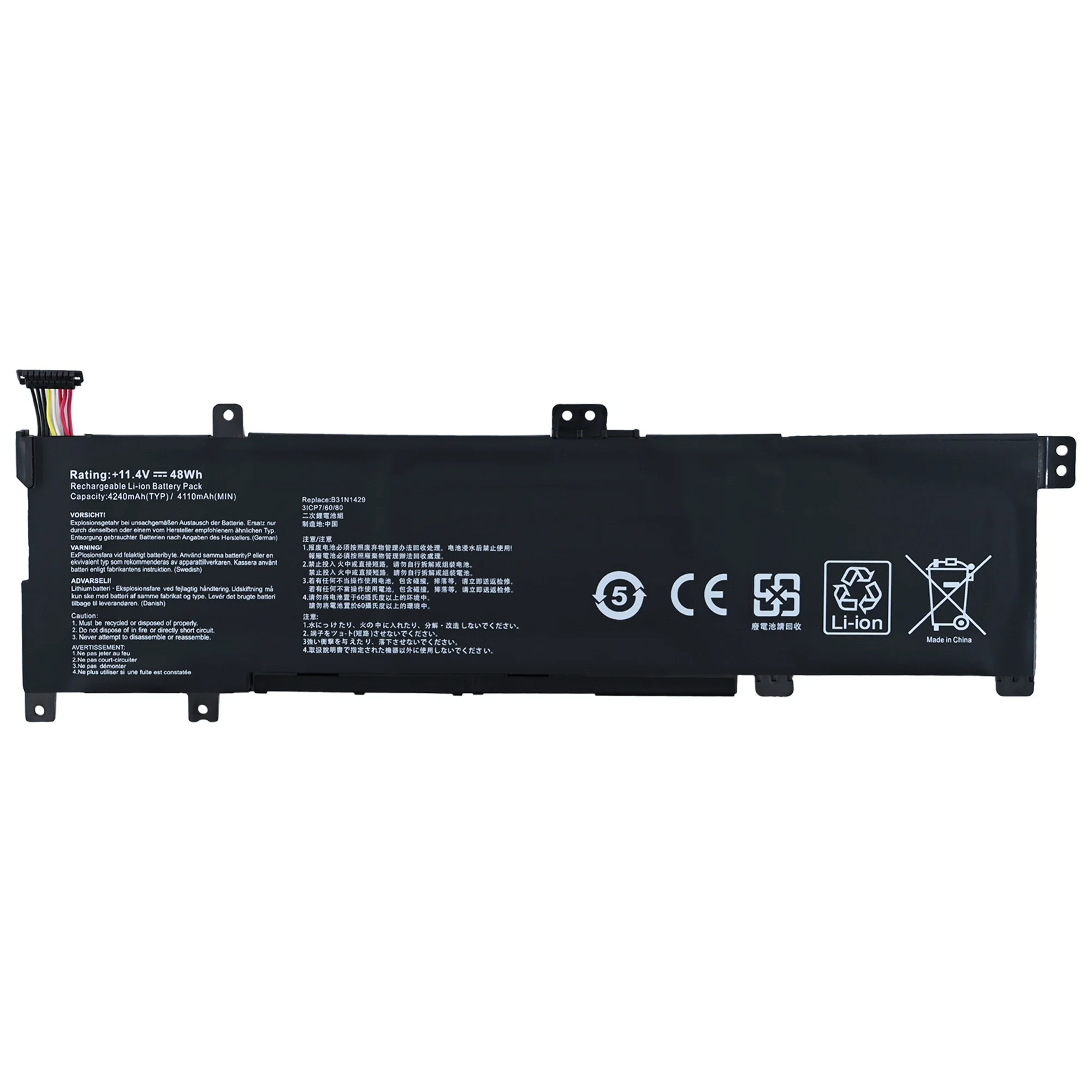 NEW B31N1429 Laptop Battery For ASUS A501L A501LX A501L A501LB5200 K501U K501UX K501UB K501UW K501LB K501LX K501L 48Wh