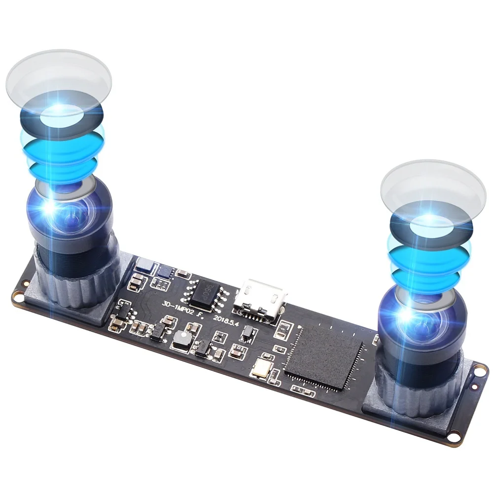 

ELP Dual Lens Usb Camera 1.3MP 960P Free Driver HD Web Camera 3D Stereo Vision Camera with No Distortion Lens