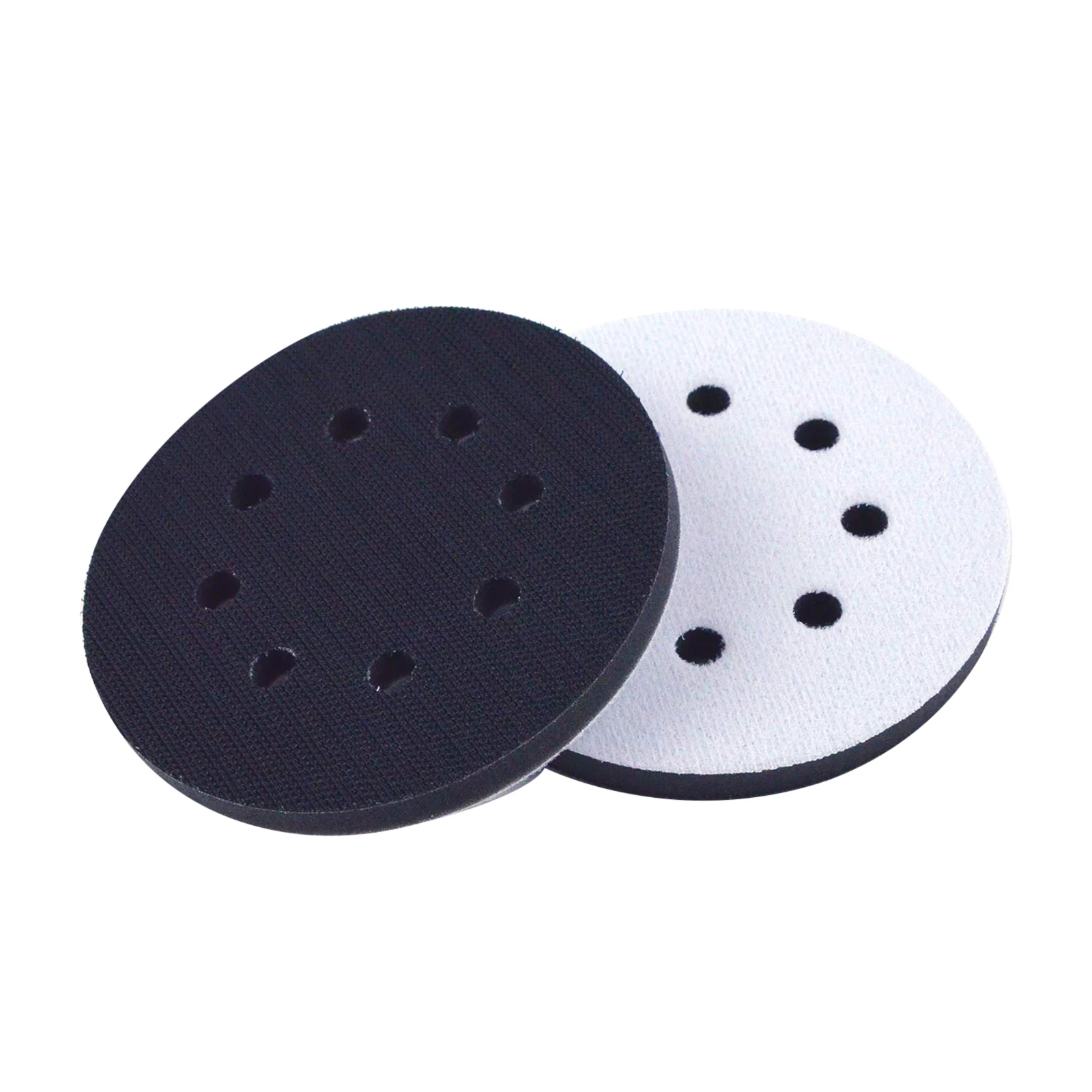 2Pcs 5 Inch 125mm 8 Holes Interface Pad Hook and Loop Soft Density Sponge Cushion Buffer Backing Pad For Sander Sanding Pad