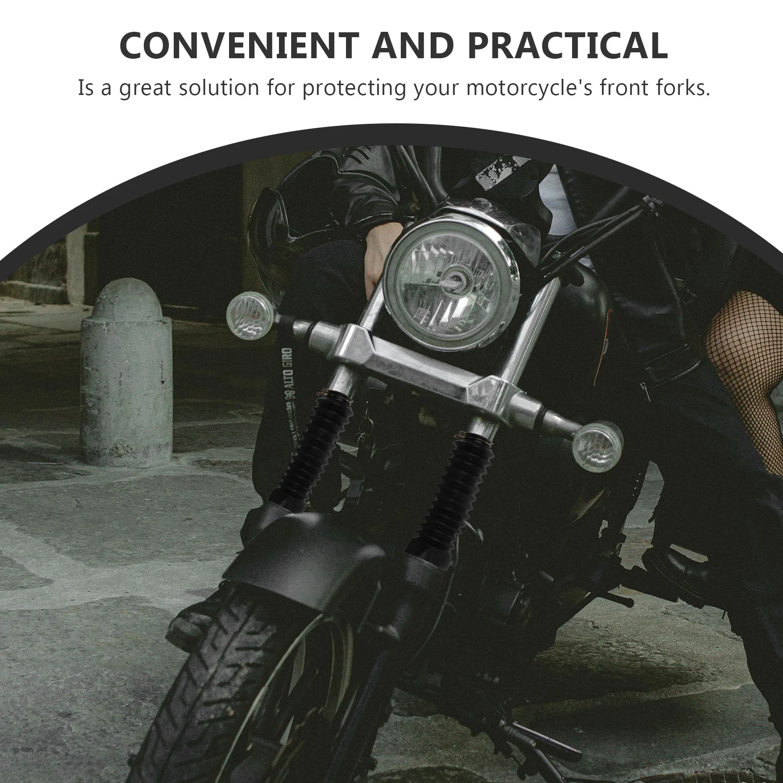 

1 Pair Motorcycle Front Shock Absorber Protector Rubber Sleeve For Mud Rain Protection Compatible With Universal Models