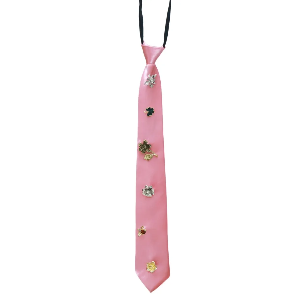 

Clothing Decoration Korean Flower Tie Insect Bee Rhinestone Necktie Necklace Harajuku Style Decoration Shirt Tie Daily