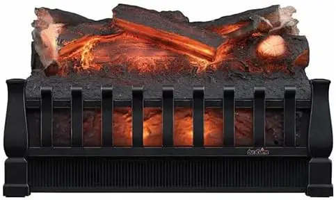 Electric Fireplace Log Set Insert and Fire Crackler Combo with Infrared Quartz Set Heater and Realistic Ember Bed