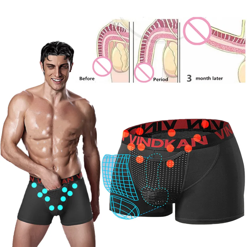 Massage BriefEngland Technology Man Sexy Magnetic Therapy Boxers Natural Sex Ability Improve Shorts Health Care Underwear Penis