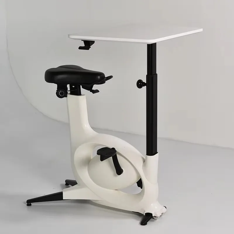 Office Cycle Exercise Bike Cycling Trainer Fitness Desks Bicycle with Height Adjustable Table Home Office Desk Bike