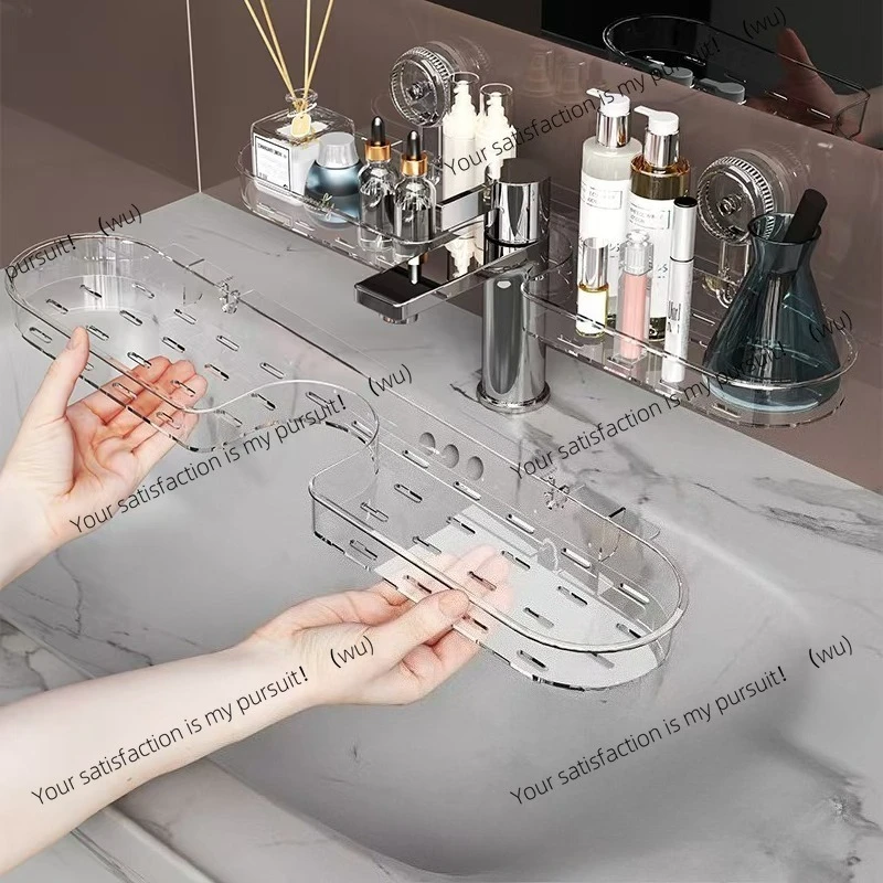 Household suction cup sink rack, no need to punch holes, wall-mounted faucet universal model