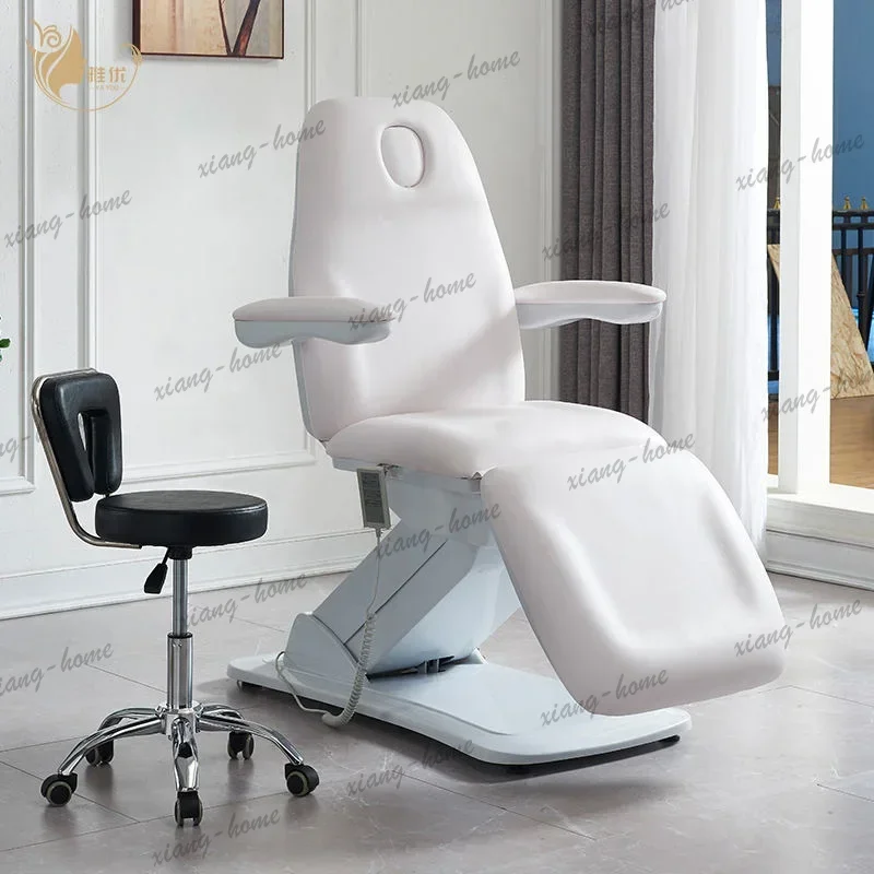 LSElectric Height Adjustable Massage Bed With Metal Frame And Synthetic Leather Upholstery For Beauty Salon Spa Treatment