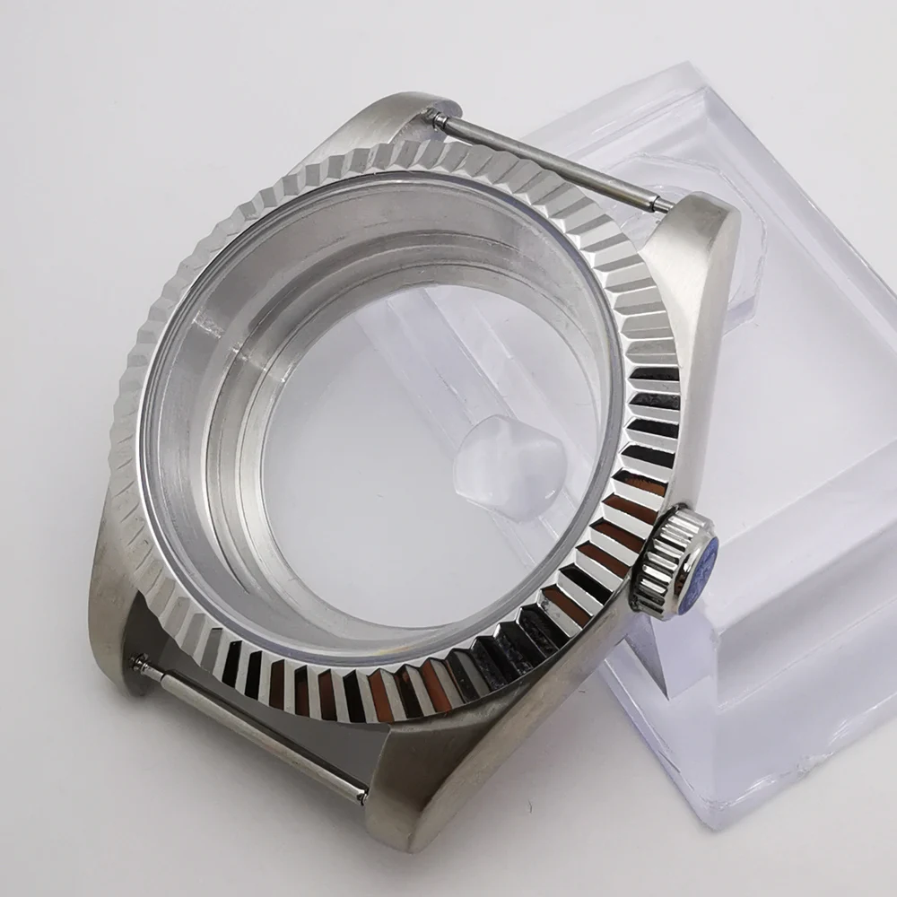 

36mm/39mm brushed case polished bezel sapphire watch case fit NH34 NH35 NH36 ETA2824 2836 Miyota8215 DG2813 PT5000 movement