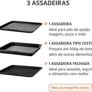 Elektrische Fritteuse ohne Öl/Luft-Fritteuse-Mondialofen-Ofen Afon-12L-FB Black 12L-220V 12 Hauptverkäufe Elektrische Breitmaschine - №7