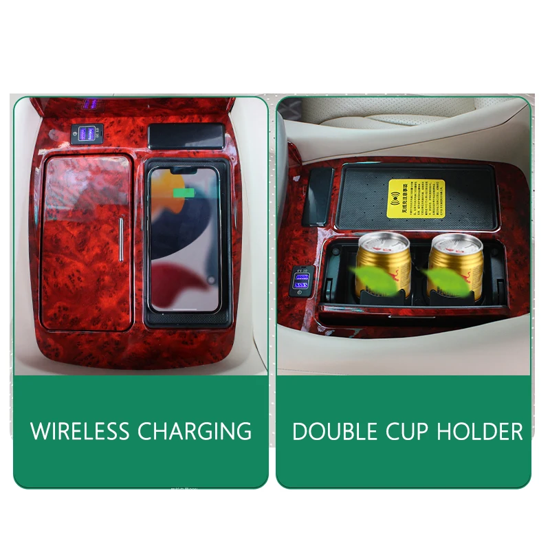 Car Auto Interior Accessories Armrest Storage Box Kit Modify Center Console Armrest for Toyota Alphard