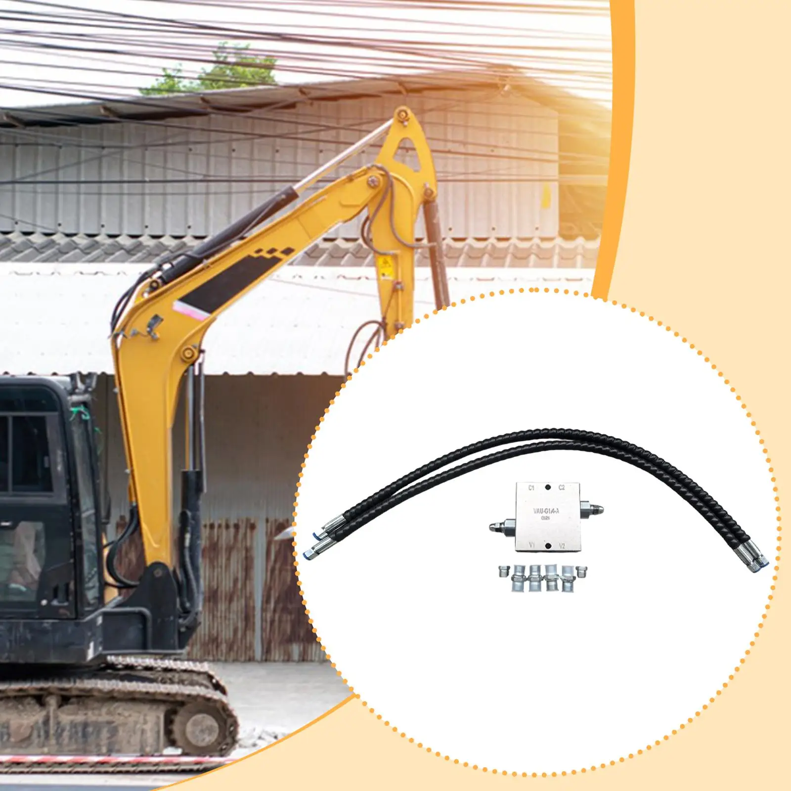 

Комплект клапанов для мини-экскаватора, простая установка, запасные части, фитинги, резьбовые соединения M14x1.5, металл