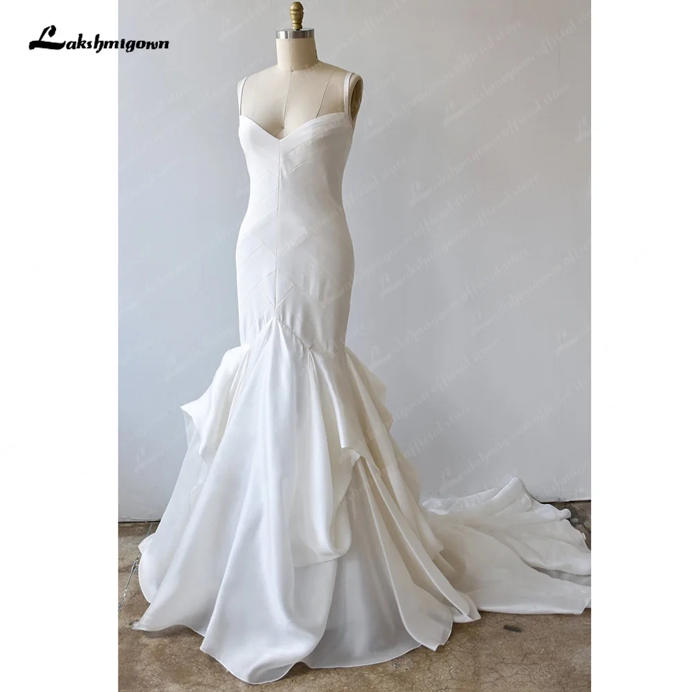 Lakshmigown Elegant Sweetheart ชุดเดรสเมอร์เมด Backless ชุดเจ้าสาว Custom Made กวาดรถไฟ Vestidos De Novia