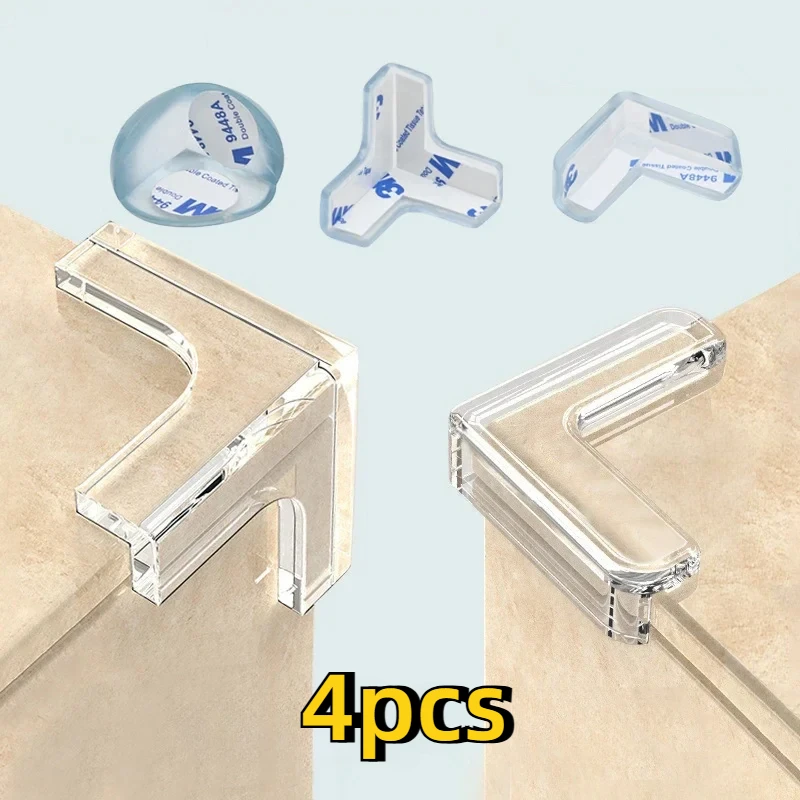 4PCS Baby Safety Silicone Protector Table Corner Edge Protection Cover Electric Socket Protection Children Anticollision Guards