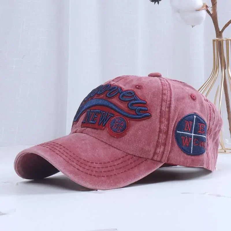 2021 100% Washed Denim Baseball Cap Snapback Hats Summer Autumn Hat for Men Women Caps Casquette Hats Letter Embroidery Gorras