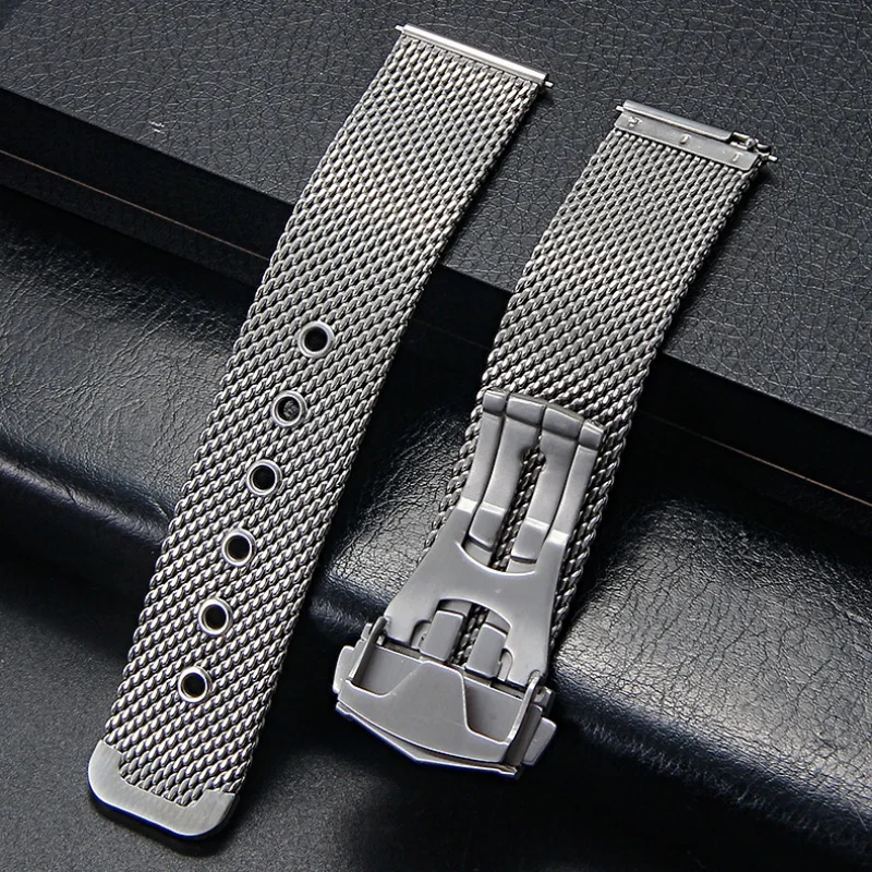 العالمي 20 مللي متر الإفراج السريع ميلانو الصلب حزام (استيك) ساعة حزام ل أوميغا ساماستر 300 007 لا وقت للموت Speedmaster AT150