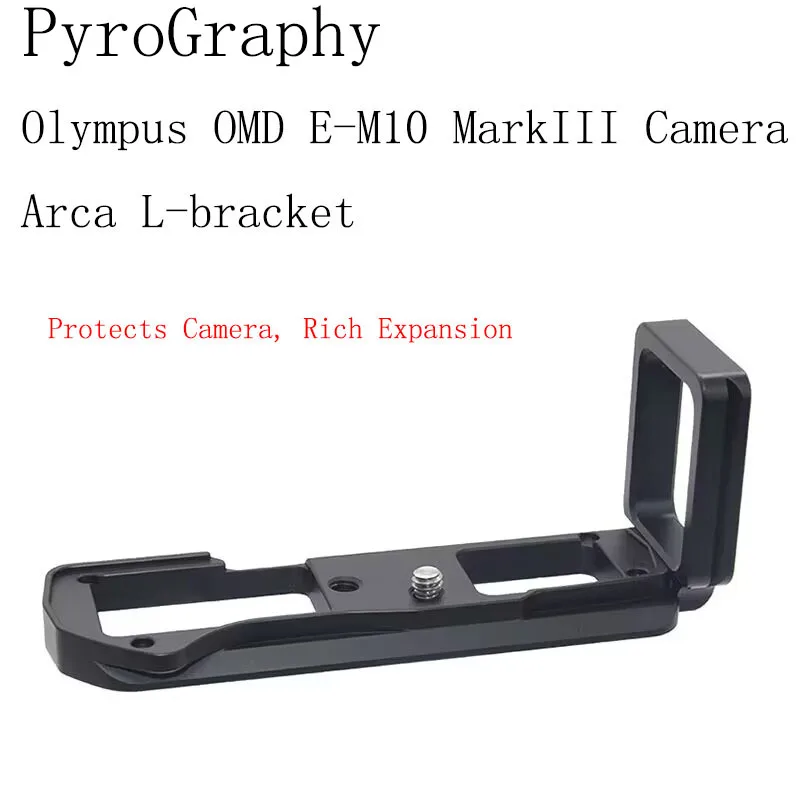 PyroGraphy OMD E-M10 III/E-M1 II Arca L-bracket with 1/4