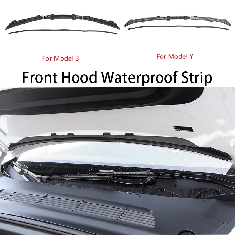 

Weatherstrip Front Trunk Hood Chassis Air Inlet Protective Cover Seal Strips Waterproof Strip for Tesla Model 3 Y Accesories