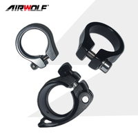 AIRWOLF Bicycle Seatpost Clamp 41 34.9 31.8 mm Bike Seatpost Pipe Clamp For Road /MTB Bicycle Seat Tube Clamp Aluminum Alloy