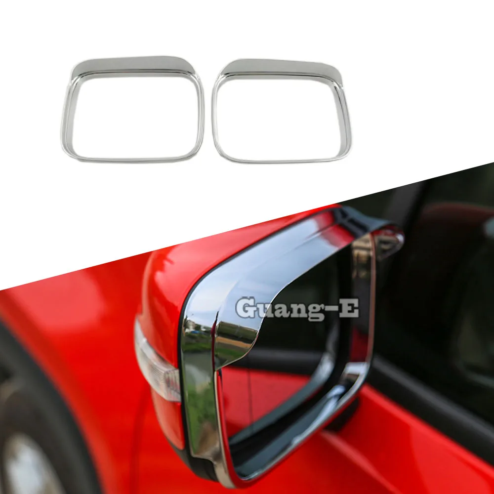 

Car Body Rear View ABS Chrome Glass Mirror Rain Eyebrow Shield Sun Visor Shade For Jeep Renegade 2016 2017 2018 2019 2020 2021