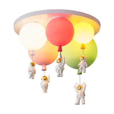 

Bedroom Lamp Luxury Children's Room LED Chandelier Cartoon Simple Ceiling Lamp Space Lighting Ball Chandelier