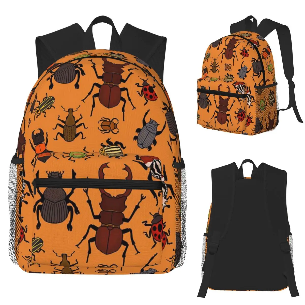 Insect Entomology Themed Student Backpack School Bag Hiking Travel Daypack for Boys Girls Bookbag Shoulder Bags