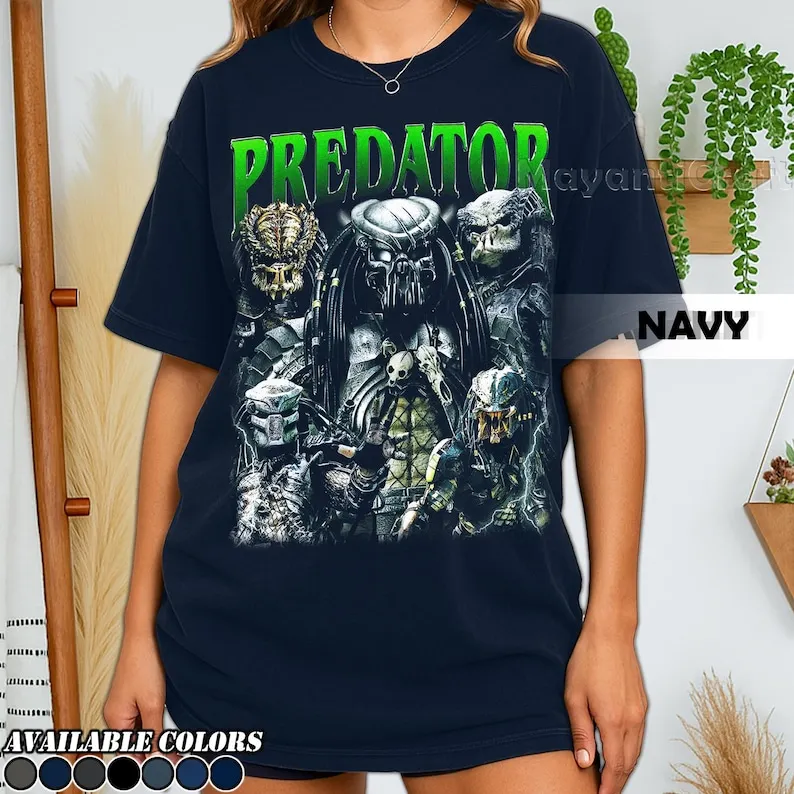 تي شيرت Limited Predator: Badlands Shirt Predator Movie Bootleg Fan، هدية للنساء والرجال للجنسين