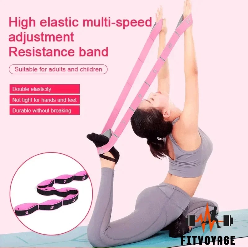 Multi-stage Yoga Stretching Strap, Latin Dance Stretching Strap, Corrective Posture, 8 Grids, Nine Grids