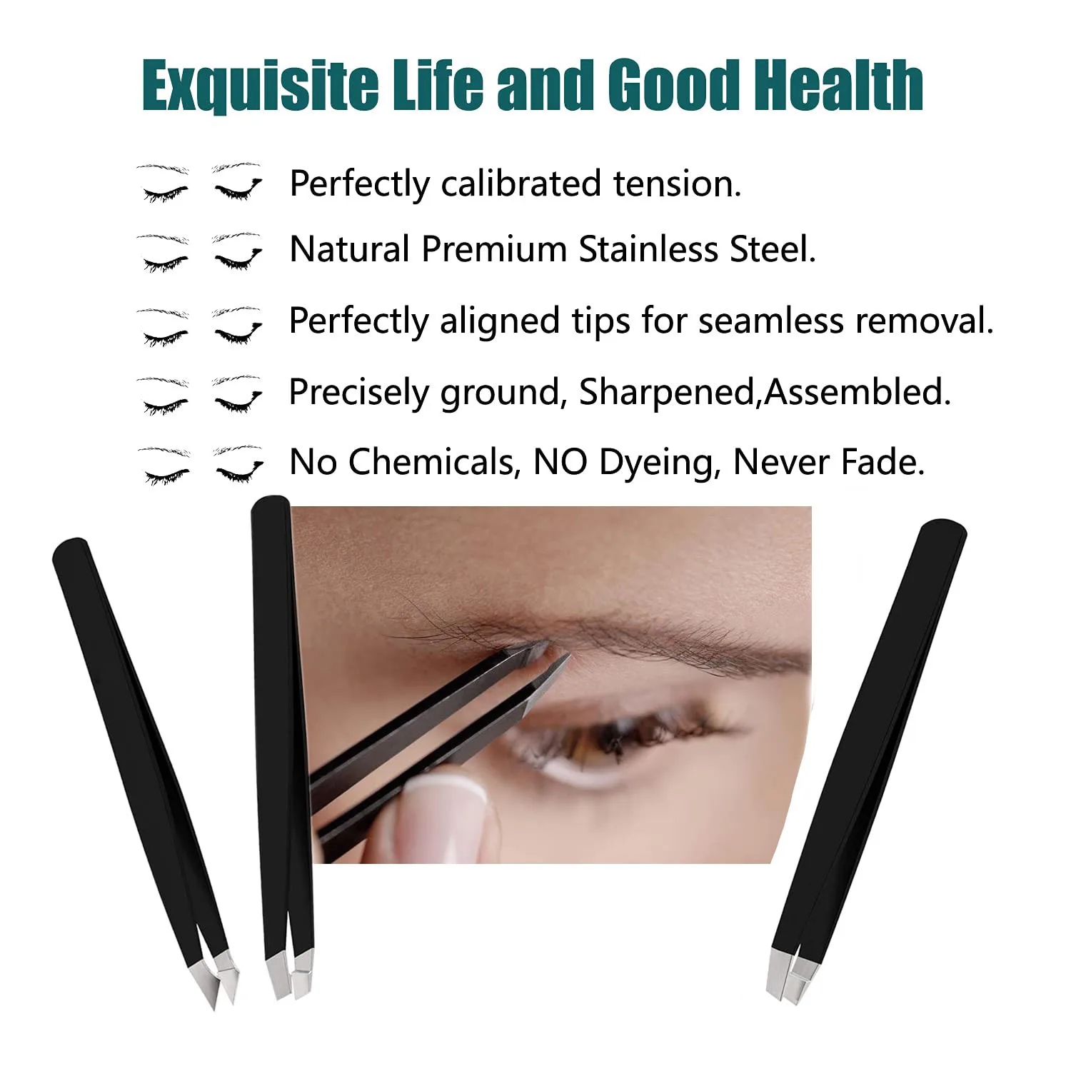 스테인레스 스틸 눈썹 족집게 세트 얼굴 털 자란 제거 속눈썹 연장 도구 눈썹 클립 트리밍 뷰티 메이크업 키트