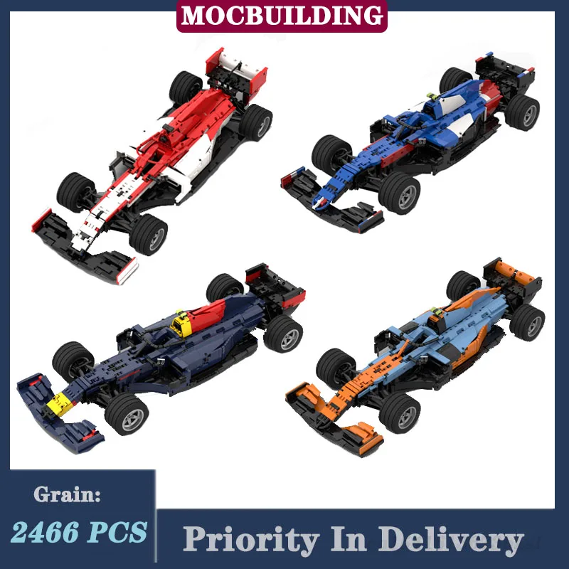 MOC Racing 1:8 Model Building Block City Sports Car F1 Boy Collection Toys DIY Gifts