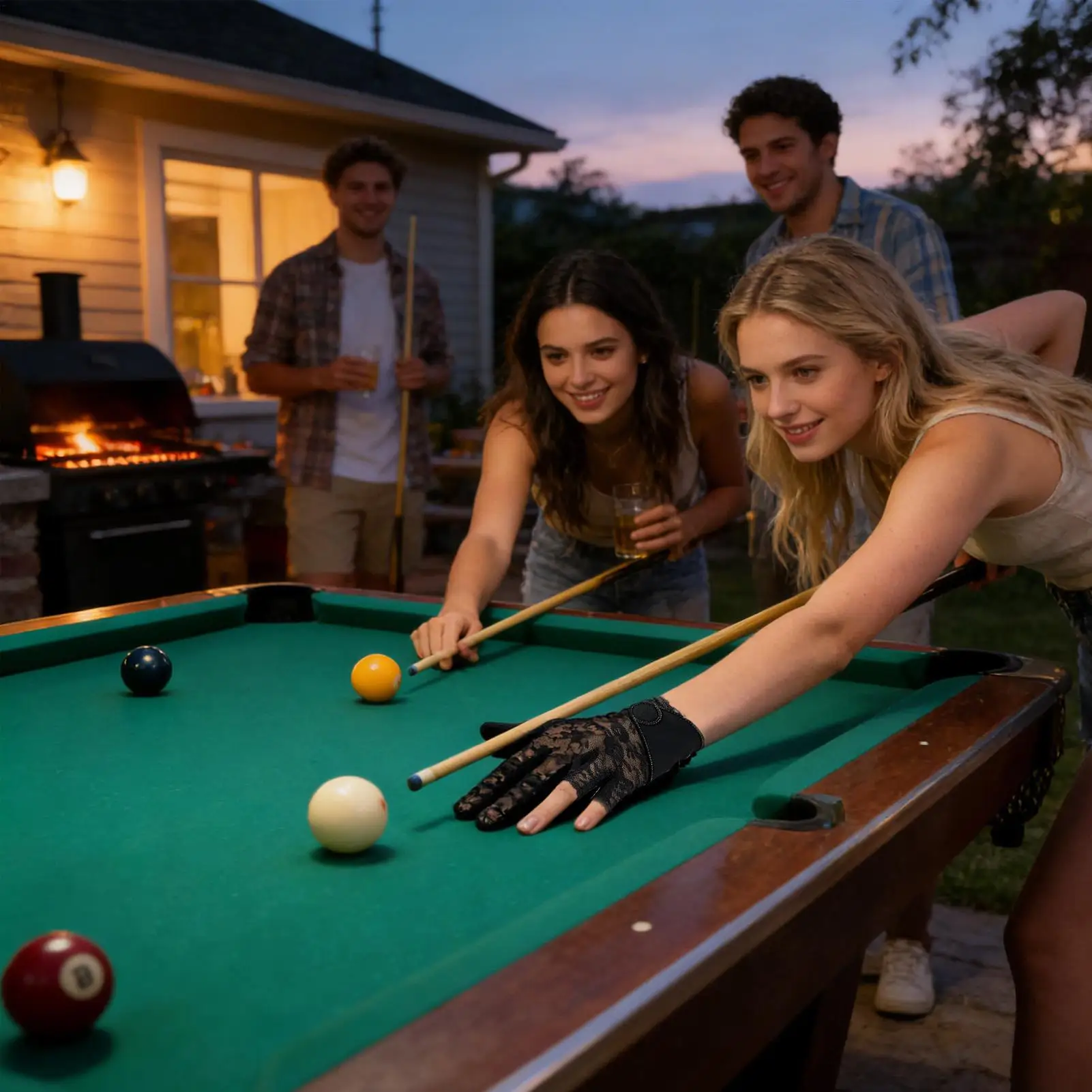 

Billiard Glove Womens Lace Billiard Gear Women Pool Glove For Home Tournament Outdoor Training Competition Gym Bar Hall