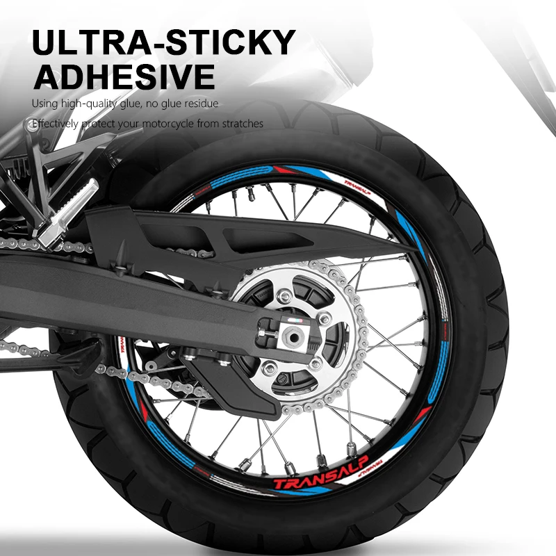 Motorcycle Wheel Sticker Waterproof Decals for Honda Transalp 650 600 XL650V XL600V XL 600 650 V Accessories 88-07 Rim Stickers