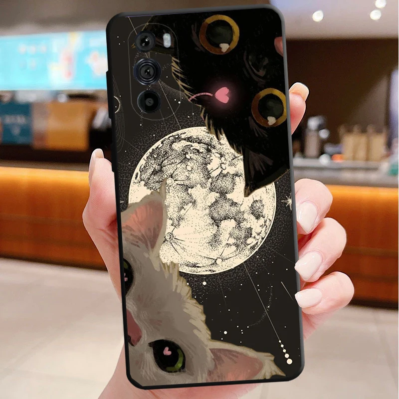 حافظة هاتف كارتونية لطيفة على شكل قطة لهاتف موتورولا إيدج 50 40 برو 60 50 40 30 Ultra Neo Fusion Moto G Play G Stylus G Power G 2025 #2