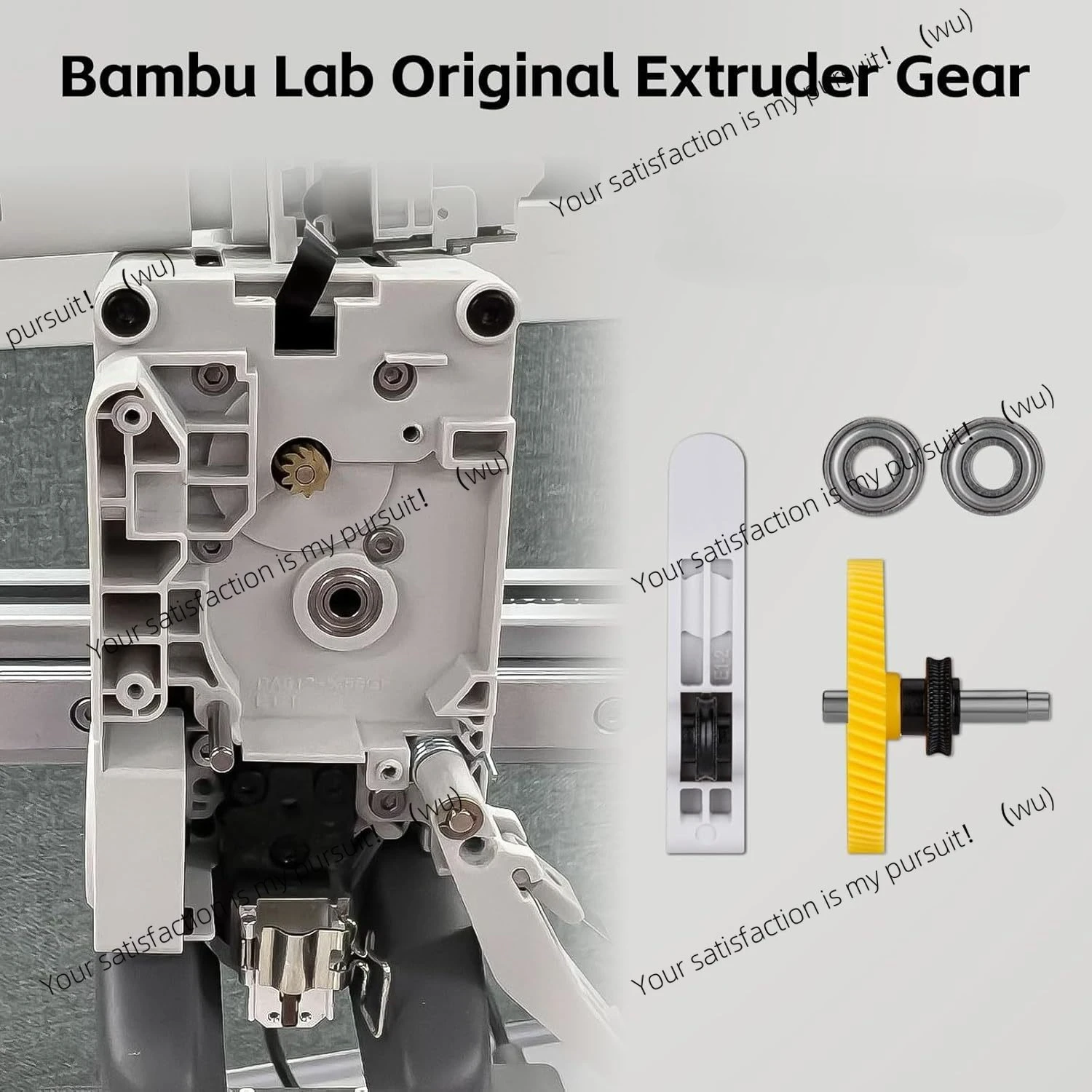 A1/A1 Mini Hardened Steel Extruder Gear Assembly Drive Gear Accessories for PLA, TPU, PETG, ABS Rubber Wire