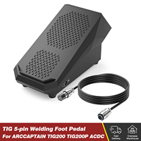 ARCCAPTAIN TIG 5-pin Welding Foot Pedal Remote Amp Control TIG Foot Pedal 10 Feet Cable For ARCCAPTAIN TIG200 TIG200P ACDC