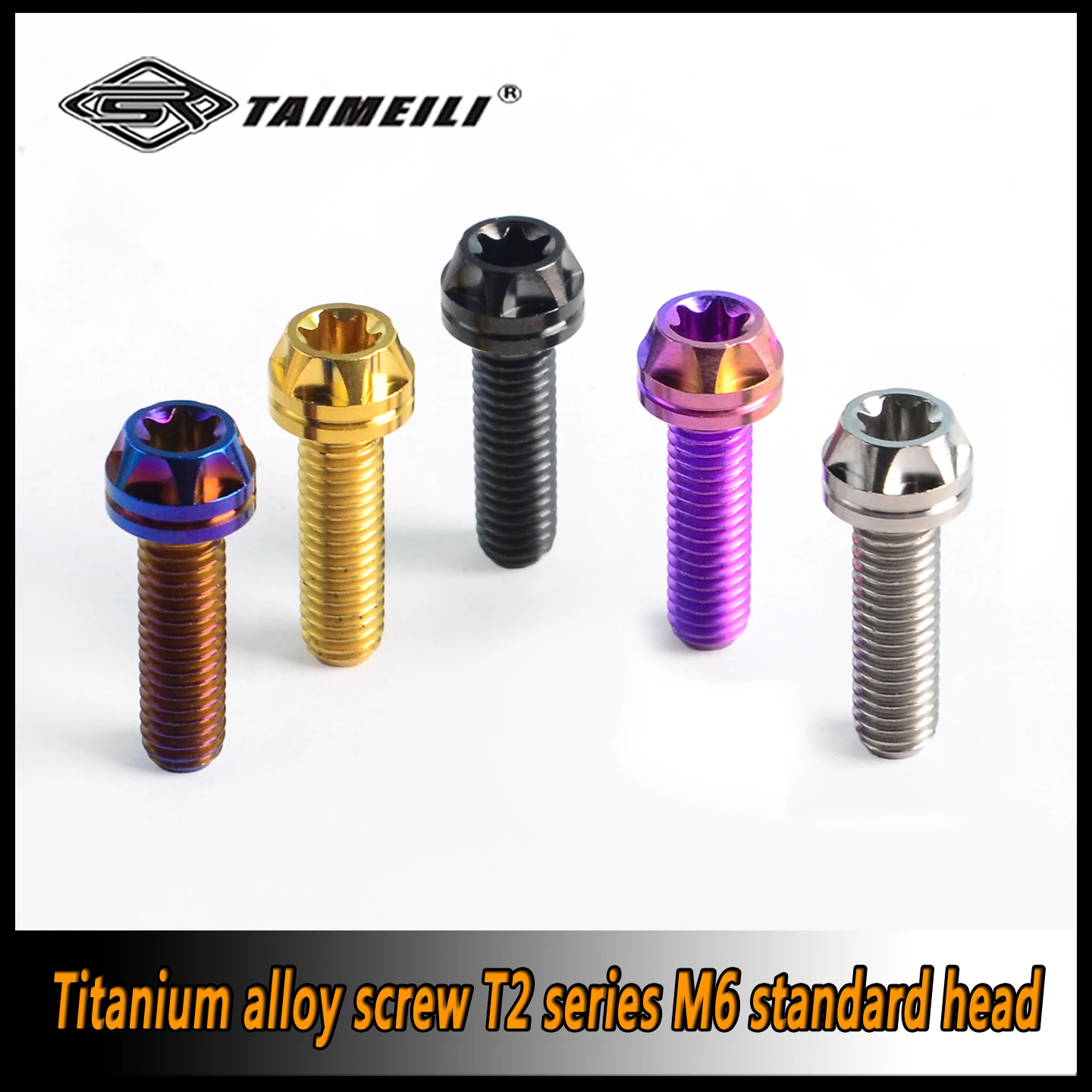 TAIMEILI 1pcs Titanium Alloy Screw T2 Series Standard Head M6x20/25/30/35mm Torx Modified Repair Screw