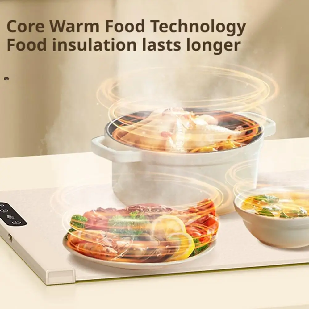 EU Elektrische Lebensmittel Wärmer Platte Faltbare Wärme Tablett Platte Wärmer Matte Lebensmittel Schnelle Heizung Tragbare Elektrische Wärme Tablett 8 Tem