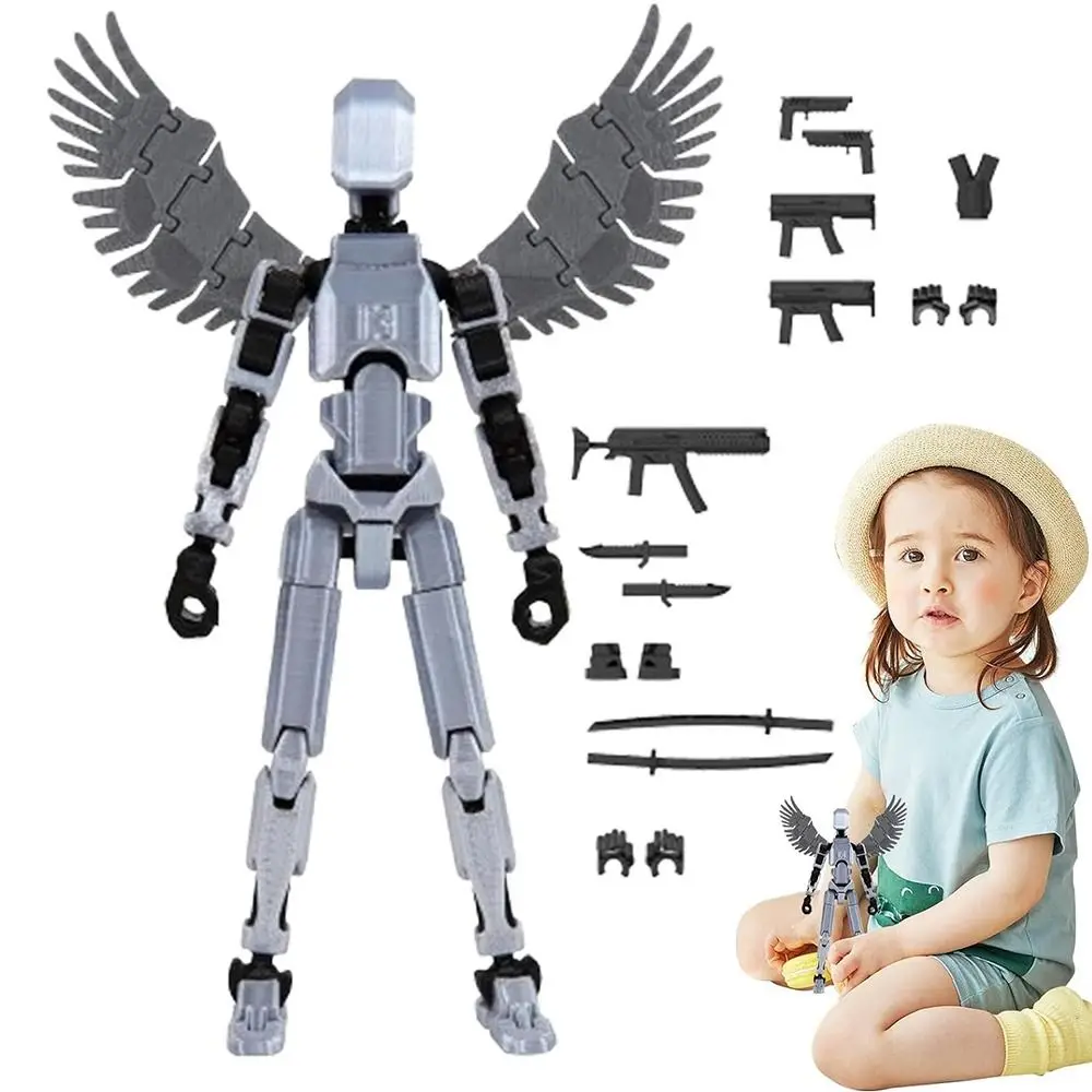 

PLA T13 Action Figures Shapeshift Robot Multi-Jointed Movable Decompression Toy Flexible 3D Printed Mannequin Toy Kids Gift