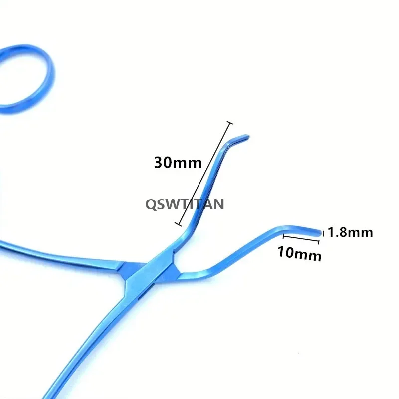 11cm Micro Kitzmiller Clamp Left/Right Angled Jaw Neurosurgery Surgical Instrument