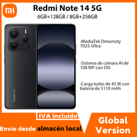 Global Version Redmi Note 14 5G Smartphone MediaTek Dimensity 7025-Ultra 108MP Camera 5110mAh Battery 45W 120Hz Xiaomi Cellphone