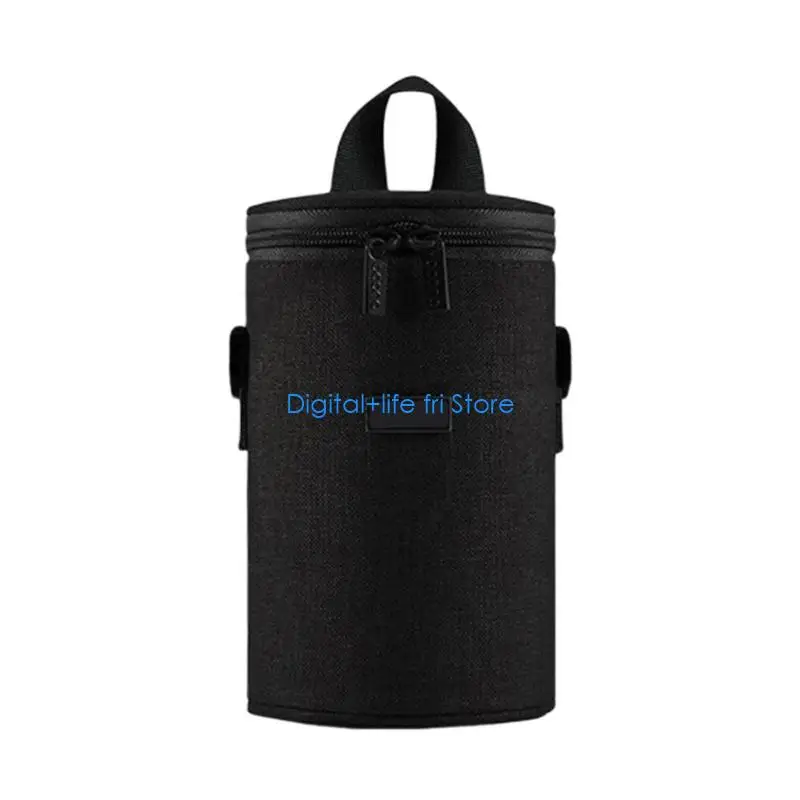 E06D Compact Protective Camera Lens Cylinder Case Soft Interior for Safe Transport