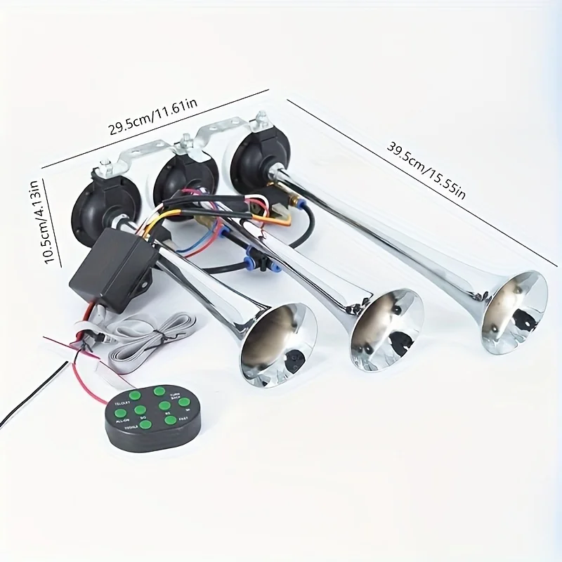 

Three-tube super-loud music truck electrical horn