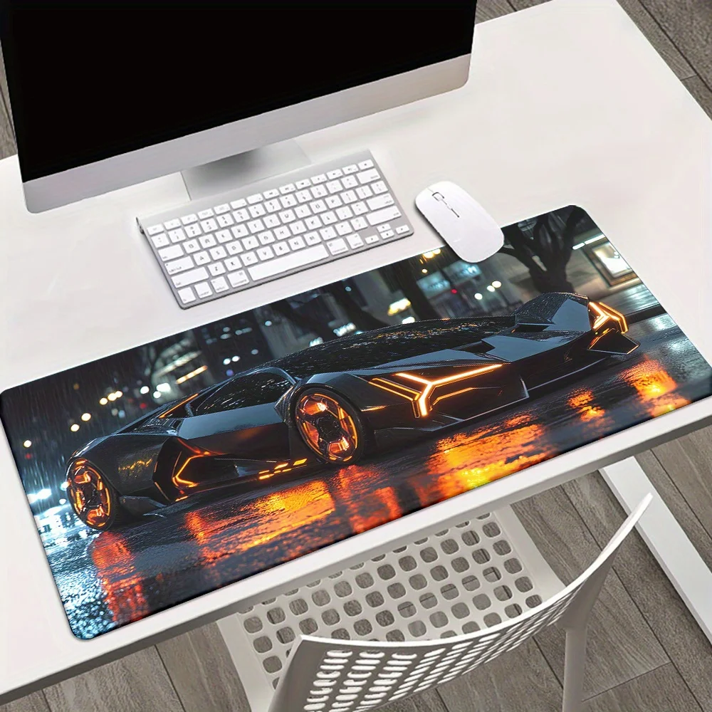 

Futuristic Sports Car Mouse Pad Large Rubber Anti-slip PC Desk Accessories Mousepad for Office and Gamer Keyboard Mats Decor Mat