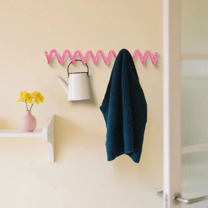 Creative Wave Shape Wave Coat Racks Interior Furniture Metal Wall Organizer Clothes Racks Home